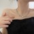 Special-Interest Design Irregular Pin Moonstone Stitching Necklace Female Ins High-Grade Light Luxury Sweet Cool Clavicle Chain