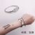 Japanese and Korean Style Harajuku Style Bracelet Ins Double Layer Titanium Steel Bracelet Men and Women Internet Celebrity Same Hip Hop Indifference Trend Bracelet