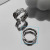 INS Irregular Opening Adjustable Ring Men and Women Trendy Niche Temperamental Cold Style Personality Couple Ring