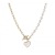 Korean New Patchwork Necklace Women's Niche Design Love Pendant Imitation Pearl Online Influencer Clavicle Chain Wholesale