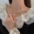 Retro Baroque Pearl Necklace Women's Metal Pendant Stitching Clavicle Chain Tide Light Luxury Minority Design Sense Sweater Chain