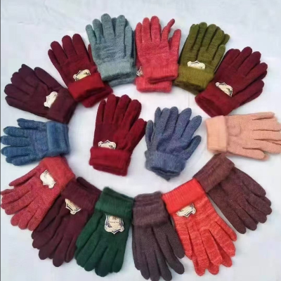 Special Offer 5 Yuan Model Northeast Cashmere Gloves Fleece-Lined Thickened Men and Women Adult Gloves Stall Market Wholesale