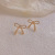 Bow Stud Earrings Women's 2022 New Trendy Style Niche Design Delicate Earrings Elegant High-Grade Earrings
