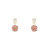 Foreign Trade French Style Retro Gentle Temperament Crystal Flower Earrings Niche Girl Light Pink Rose Resin Ear Studs