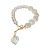 Irregular Pearl T-Shaped Buckle Bracelet French Fashion Design Vintage Love Bracelet Online Influencer Refined Bracelet for Women