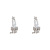 Silver Needle Pearl Diamond Bow Earrings French Fashion Hanging on Back of Ear Design Ear Studs Niche Ins Frosty Style Earrings
