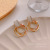 Rhinestone Multi-Layer round Ring Earrings Women's Summer 2021 New Light Luxury Minority Design Temperament Advanced Generous Earrings