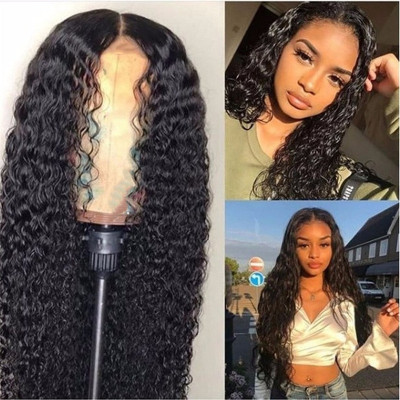 African Afro Wig Black Mid-Length Long Curly Hair Chemical Fiber High-Temperature Fiber Head Cover AliExpress Foreign Trade Cross-Border European and American