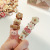 Milk Coffee Color Children's Cute Bear Rubber Band Flower Hairband Baby Does Not Hurt Hair Elastic Girl Baby Hair Ties Female