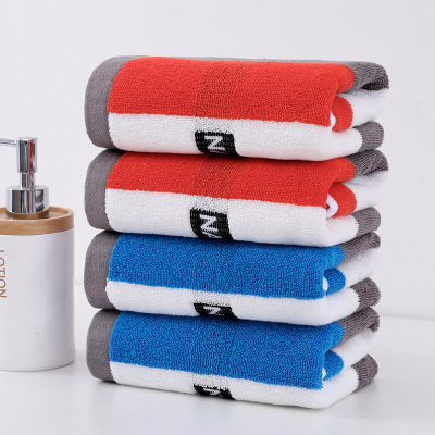 Towel Factory Wholesale 120G Cotton 32-Strand Yarn-Dyed Towel Thickened Absorbent Household Daily Use Face Washing Face Towel