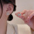 2022 New Sterling Silver Needle Stud Earrings Bow Fine Zircon-Embedded Earrings Internet Celebrity Affordable Luxury Style Elegant Earrings