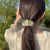 Gentle Spring and Summer Large Intestine Hair Band Hair Rope Girls Fairy Temperamental Flower Rubber Band Tie Hair Ponytail High-Grade Leather Cover
