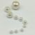 Big Hole Pearl Straight Hole Beads through Hole Scattered Beads Beige Imitation Pearl Purse Accessories DIY Ornament Accessories
