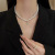 French Style Gentle Retro Baroque Pearl Imitation Moonstone Necklace Clavicle Chain Set Niche Sense Necklace Ornament