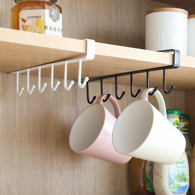 Cabinet Storage Hanger Multifunctional Wardrobe Row Hook Organizing Rack