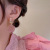 Foreign Trade French Style Retro Gentle Temperament Crystal Flower Earrings Niche Girl Light Pink Rose Resin Ear Studs