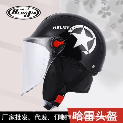Paint Harley Thickened Electric Bicycle Riding Helmet Protective Caps Car Travel Gift Half Helmet Hengjia Factory Wholesale