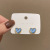 New Fashion Blue Loving Heart Stud Earrings South Korea Dongdaemun Petite Earrings Fashion Trending Earring with Same Kind Women