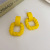 Yellow Series Simple Cute Fashion Flower Butterfly Earrings Simple Geometric Ear Ring Student Temperamental Earrings for Women