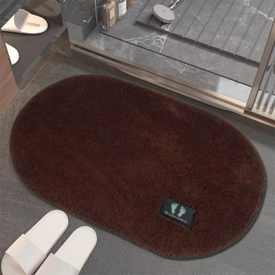 Non-Slip Simple Bathroom Bedroom Cushions Quick-Drying Fluffy Bathroom Plush Absorbent  Mat Door Rug Household Carpet