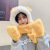 Online Influencer Cute Ears Moving Autumn and Winter Outdoor Keep Warm Three-Piece Hat Scarf Gloves New Cartoon Pullover