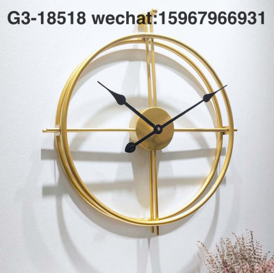 60cm metal wall clock gold and black color