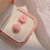 Sterling Silver Needle Flocking Peach Stud Earrings Furry Pink Peach Earrings Cute Fun Sweet Earrings