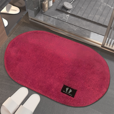 Simple Bathroom Bedroom Non-Slip Mat Quick-Drying Fluffy Bathroom Plush Absorbent Floor Mat Door Rug Household Carpet