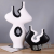 Black and White Classic Ceramic Vase Modern Minimalist Body Bottle Home Decorations and Accessories Soft Outfit Model Room Desktop Decoration