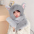 New Women's Autumn and Winter Plush Cute Sweet Japanese Scarf Gloves Hat Three-Piece Set Outdoor Keep Warm Wholesale