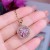 New Foreign Trade Rotating Necklace Female Ring Earrings Rotating Design Set Non-Fading Clavicle Ornament Wholesale Female