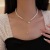 Pearl Heart Necklace Women's Summer Light Luxury Minority Design Advanced 2022 New Internet Celebrity Temperament Clavicle Chain