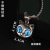 New Foreign Trade Amazon Stainless Steel Cute Cat Necklace Cartoon Sweet Blue Eyes Titanium Steel Pendant Niche Fashion