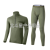 Square Plaid Outdoor Sports Polar Fleece Thermal Underwear Set Military Fans Tactical Underwear New Stand Collar Underwear