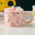 Fruit Mug with Lid Large Capacity Drinking Cup Home Office Breakfast Cup Milk Cup Creative Porcelain Cup Cute