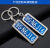 Can Carve Writing License Plate Keychain Men's Number Plate Fashion Creative Car Key Ring Rectangular Anti-Lost Pendant