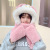 Online Influencer Cute Ears Moving Autumn and Winter Outdoor Keep Warm Three-Piece Hat Scarf Gloves New Cartoon Pullover