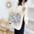 Plaid Linen Handbag Lunch Box Lunchbox Bag Female Online Influencer Texture Shoulder Tote Small Fresh Satchel