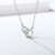 S925 Sterling Silver Necklace for Women All-Match Special-Interest Design High-Grade Temperament Double Ring Clavicle Chain Sweater Chain Silver Jewelry Wholesale