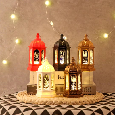 Ramadan Hexagonal Mirror Storm Lantern Lantern