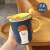 Mug with Lid and Spoon Couple Office Water Cup Ceramic Cup Cute Design Female Household Coffee Cup