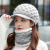 Autumn and Winter Women's Outdoor Riding Cold-Proof Scarf Set Cap Knitted Earflaps Beret Pullover Hat Wholesale
