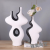 Black and White Classic Ceramic Vase Modern Minimalist Body Bottle Home Decorations and Accessories Soft Outfit Model Room Desktop Decoration