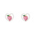 Peach Stud Earrings for Women Niche Design Cute and All-Match Pearl Hearth-Shaped Earrings Sterling Silver Needle Earrings