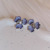 Blue Flower-De-Luce Zircon Earrings For Women Korean Special-Interest Design High-Grade Earrings Summer New Graceful Earrings Fashion