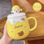 Cartoon Cute Girl Heart Ceramic Mug Good-looking Couple Water Cup Office Cup with Lid Wholesale Stall