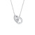 S925 Sterling Silver Necklace for Women All-Match Special-Interest Design High-Grade Temperament Double Ring Clavicle Chain Sweater Chain Silver Jewelry Wholesale