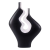 Black and White Classic Ceramic Vase Modern Minimalist Body Bottle Home Decorations and Accessories Soft Outfit Model Room Desktop Decoration