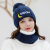 Autumn and Winter Hat Scarf Two-Piece Set Women's Fleece-Lined Scarf Fluffy Ball Cap Sweet Knitted Pullover Earflaps Cap