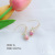 Peach Stud Earrings for Women Niche Design Cute and All-Match Pearl Hearth-Shaped Earrings Sterling Silver Needle Earrings